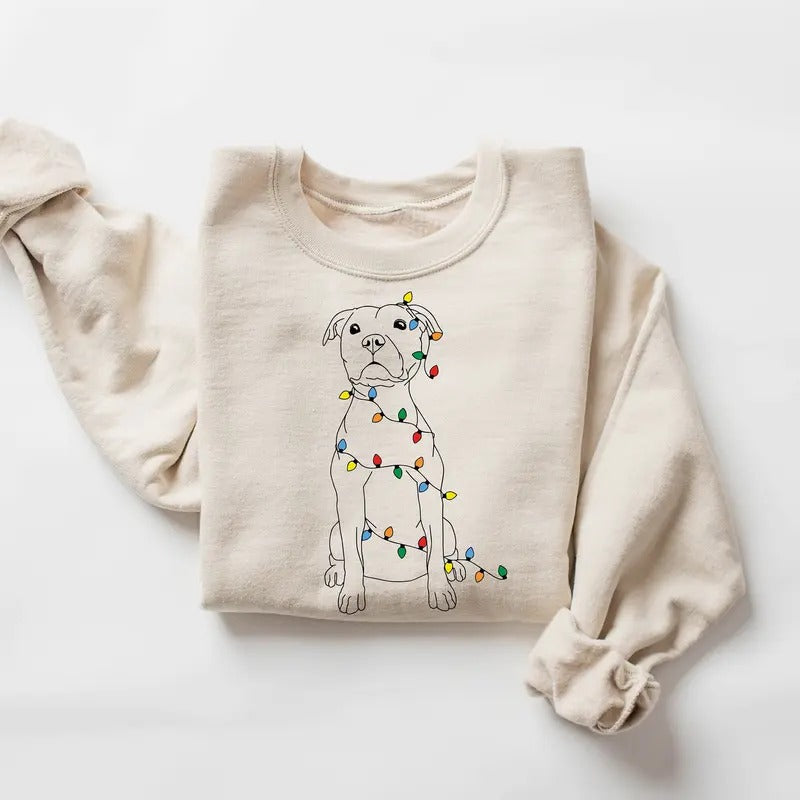 Dog Owner Pitbull Mom Xmas - Adult & Kids T-Shirts, Sweatshirts & Hoodies apparel design preview 1