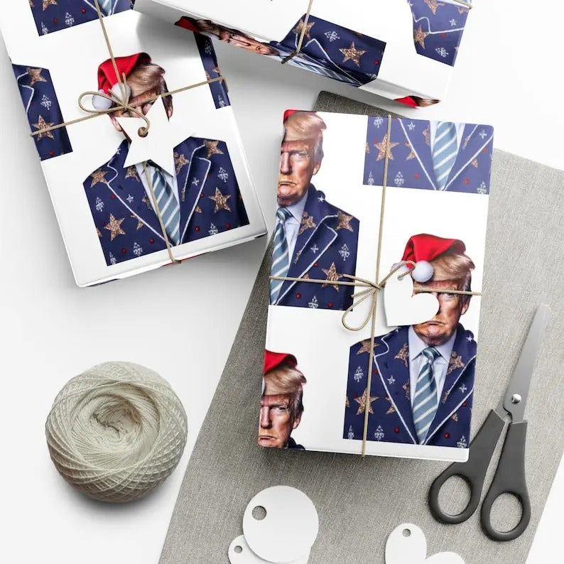 Donald Trump Wrapping Paper Unique Decor Ideal Funny - Adult & Kids T-Shirts, Sweatshirts & Hoodies apparel design preview 1