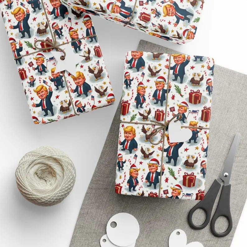 Election Humor Wrapping Papers Funny Trump Wrap USA - Adult & Kids T-Shirts, Sweatshirts & Hoodies apparel design preview 1