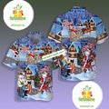 Christmas Holiday Santa Claus Wiht America Flag Blue - Adult & Kids T-Shirts, Sweatshirts & Hoodies apparel design preview 1