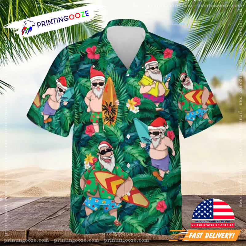 Christmas In July Santa Beach Vacation Hawaiian - Adult & Kids T-Shirts, Sweatshirts & Hoodies apparel design preview 1
