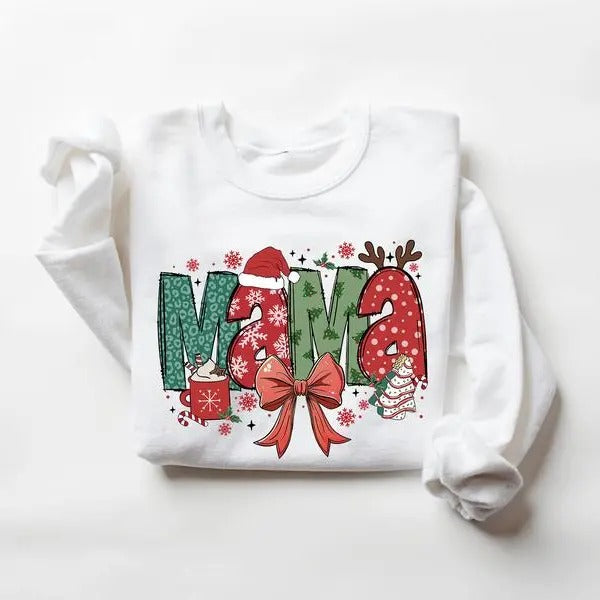 MaMa Coquette Bow Patterns Mom Nana Mimi - Adult & Kids T-Shirts, Sweatshirts & Hoodies apparel design preview 1