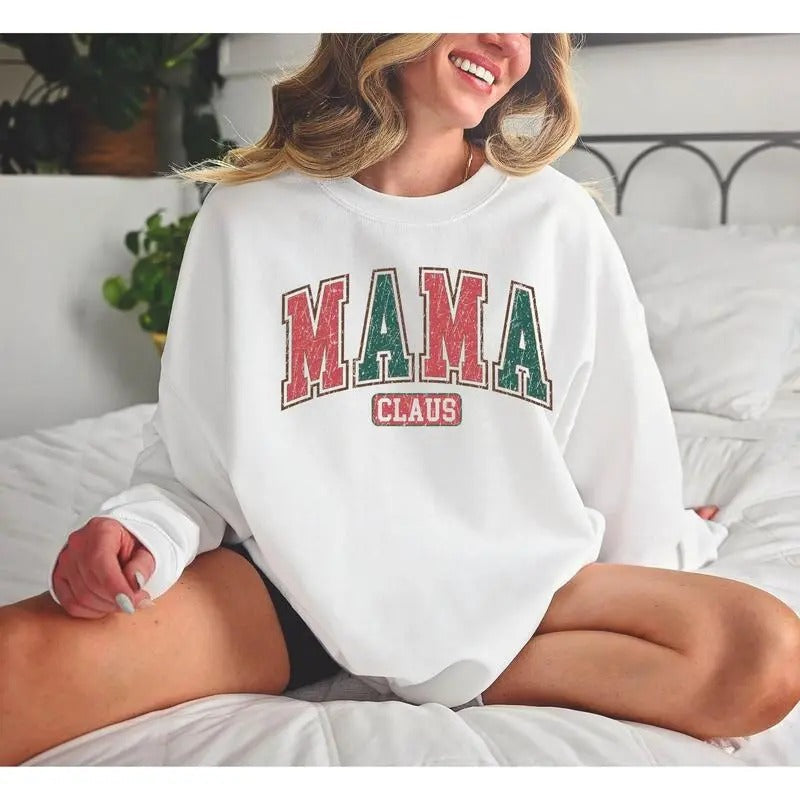 Mama Claus Retro Cotton Mom Him Her - Adult & Kids T-Shirts, Sweatshirts & Hoodies apparel design preview 1
