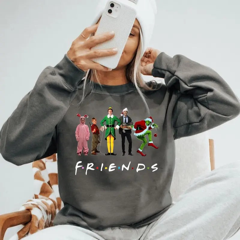 Movies Friends Grinchmas Kevin Vintage Story - Adult & Kids T-Shirts, Sweatshirts & Hoodies apparel design preview 1