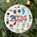 Ornaments 2024 Funny Hot Topics Year Review Ceramic - Adult & Kids T-Shirts, Sweatshirts & Hoodies apparel design preview 1