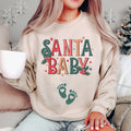 Pregnancy Announcement Maternity Santa Baby - Adult & Kids T-Shirts, Sweatshirts & Hoodies apparel design preview 1