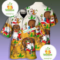 Christmas Reindeer Santa Claus Drink Wine Yellow Soft - Adult & Kids T-Shirts, Sweatshirts & Hoodies apparel design preview 1