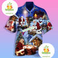 Christmas Santa Claus And Child Purple Original - Adult & Kids T-Shirts, Sweatshirts & Hoodies apparel design preview 1