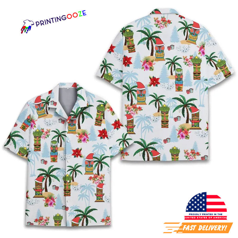 Christmas Tiki Hawaiian - Adult & Kids T-Shirts, Sweatshirts & Hoodies apparel design preview 1