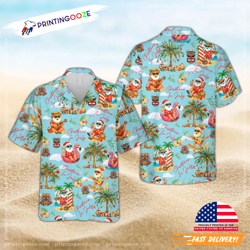 Christmas In July Hawaiian - Adult & Kids T-Shirts, Sweatshirts & Hoodies apparel design preview 1