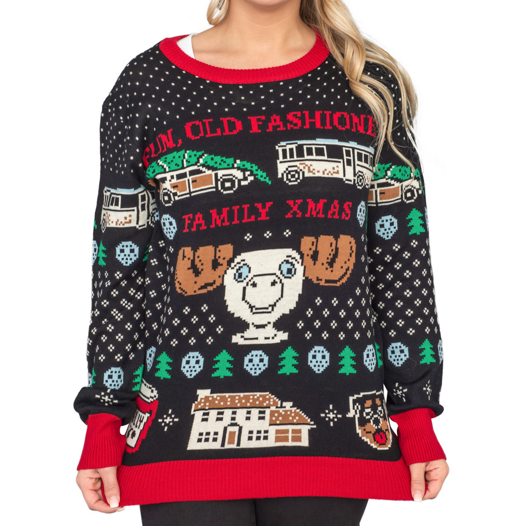 Women's Christmas Vacation Fun Old-Fashioned Family Ugly Christmas Sweater - Holiday Gift product image