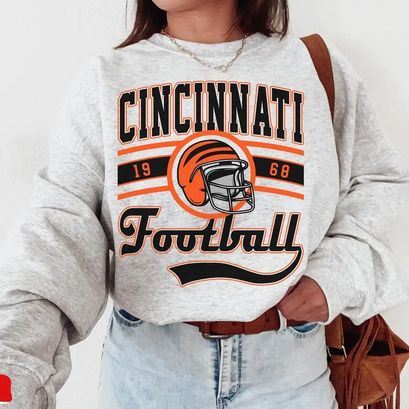Cincinnati Football Game Day Fan Sunday Basic Cute - Adult & Kids T-Shirts, Sweatshirts & Hoodies apparel design preview 1