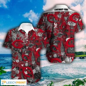 Cincinnati Reds 3D Hawaiian Flower Summer, - Adult & Kids T-Shirts, Sweatshirts & Hoodies apparel design preview 1