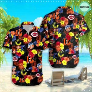 Cincinnati Reds Stingers FC Hawaiian - Adult & Kids T-Shirts, Sweatshirts & Hoodies apparel design preview 1
