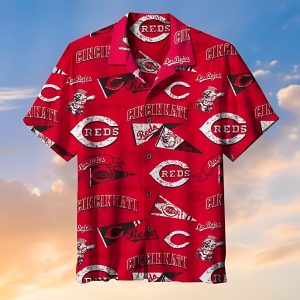 Cincinnati Reds Logo Sport Lover Red Hawaiian - Adult & Kids T-Shirts, Sweatshirts & Hoodies apparel design preview 1