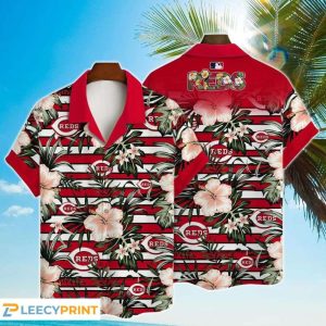Cincinnati Reds MLB 2024 Hawaiian For Fans - Adult & Kids T-Shirts, Sweatshirts & Hoodies apparel design preview 1