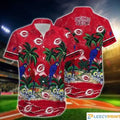 Cincinnati Reds Parrot Island MLB Hawaiian - Adult & Kids T-Shirts, Sweatshirts & Hoodies apparel design preview 1