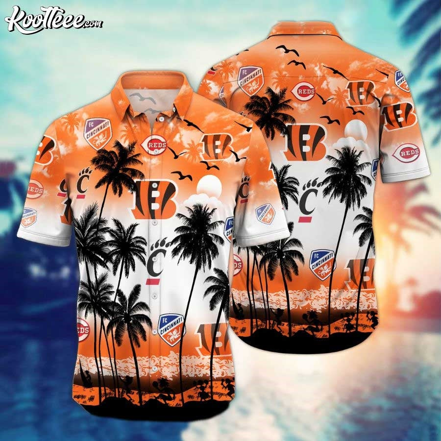 Cincinnati Sports Team Hawaiian - Adult & Kids T-Shirts, Sweatshirts & Hoodies apparel design preview 1