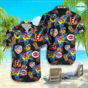 Cincinnati Stingers FC Hawaiian Reds - Adult & Kids T-Shirts, Sweatshirts & Hoodies apparel design preview 1