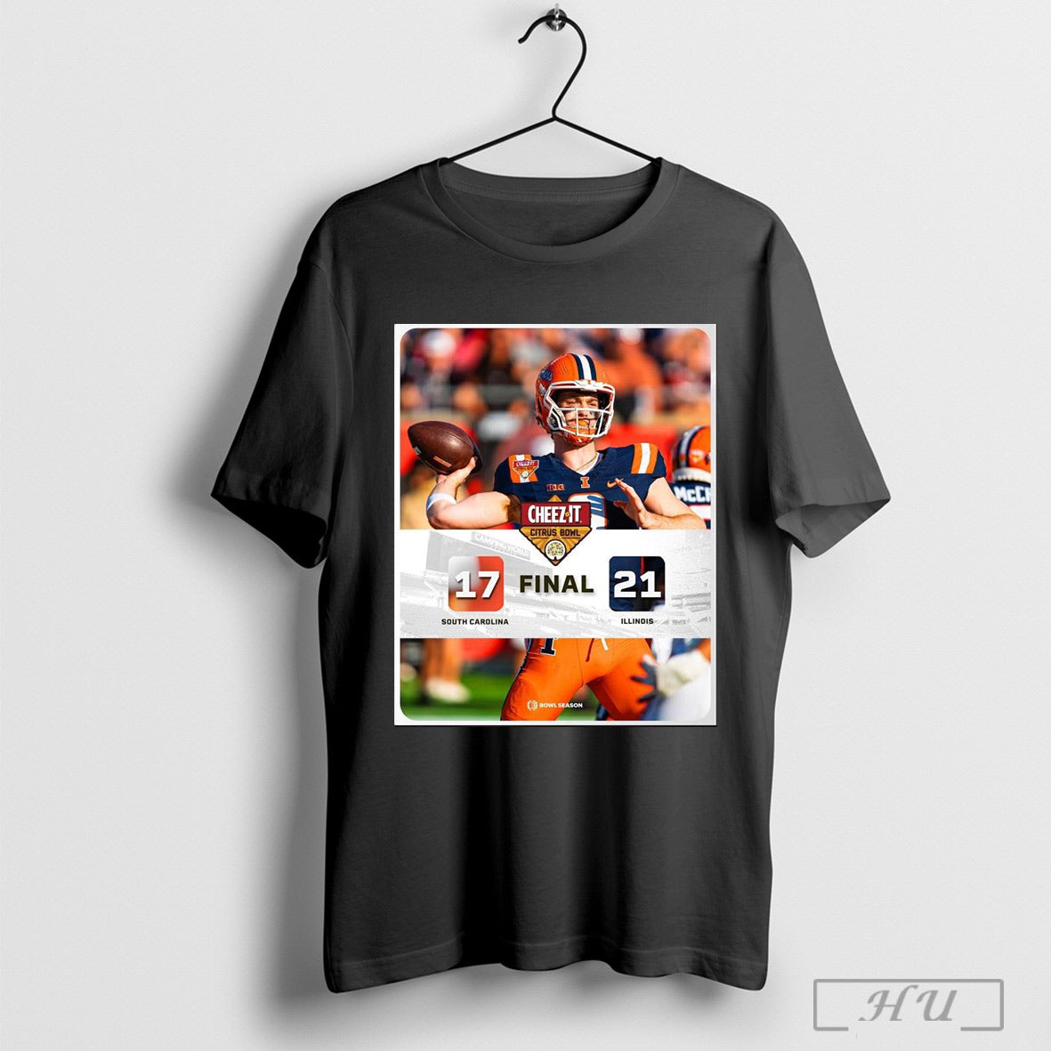 Citrus Bowl Final Score 17 21 Illinois Fighting - Adult & Kids T-Shirts, Sweatshirts & Hoodies apparel design preview 1