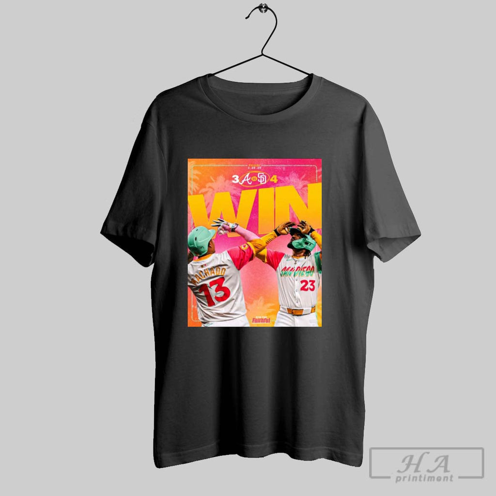 City Connect W San Diego Padres Mlb Baseball Win 4 3 - Adult & Kids T-Shirts, Sweatshirts & Hoodies apparel design preview 1
