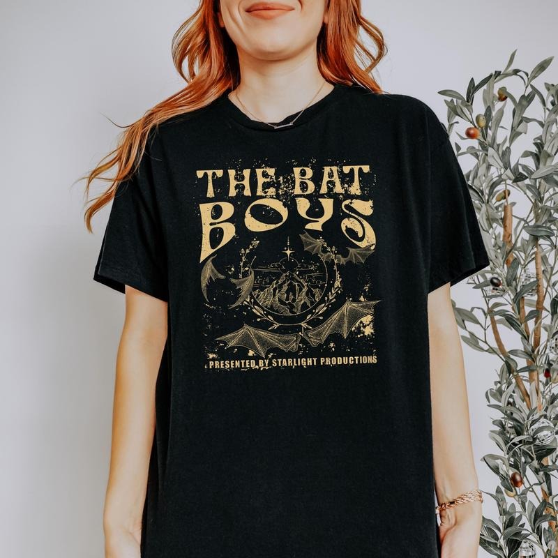 City Starlight Bat Reading Gothic Fandom Fairycore - Adult & Kids T-Shirts, Sweatshirts & Hoodies apparel design preview 1