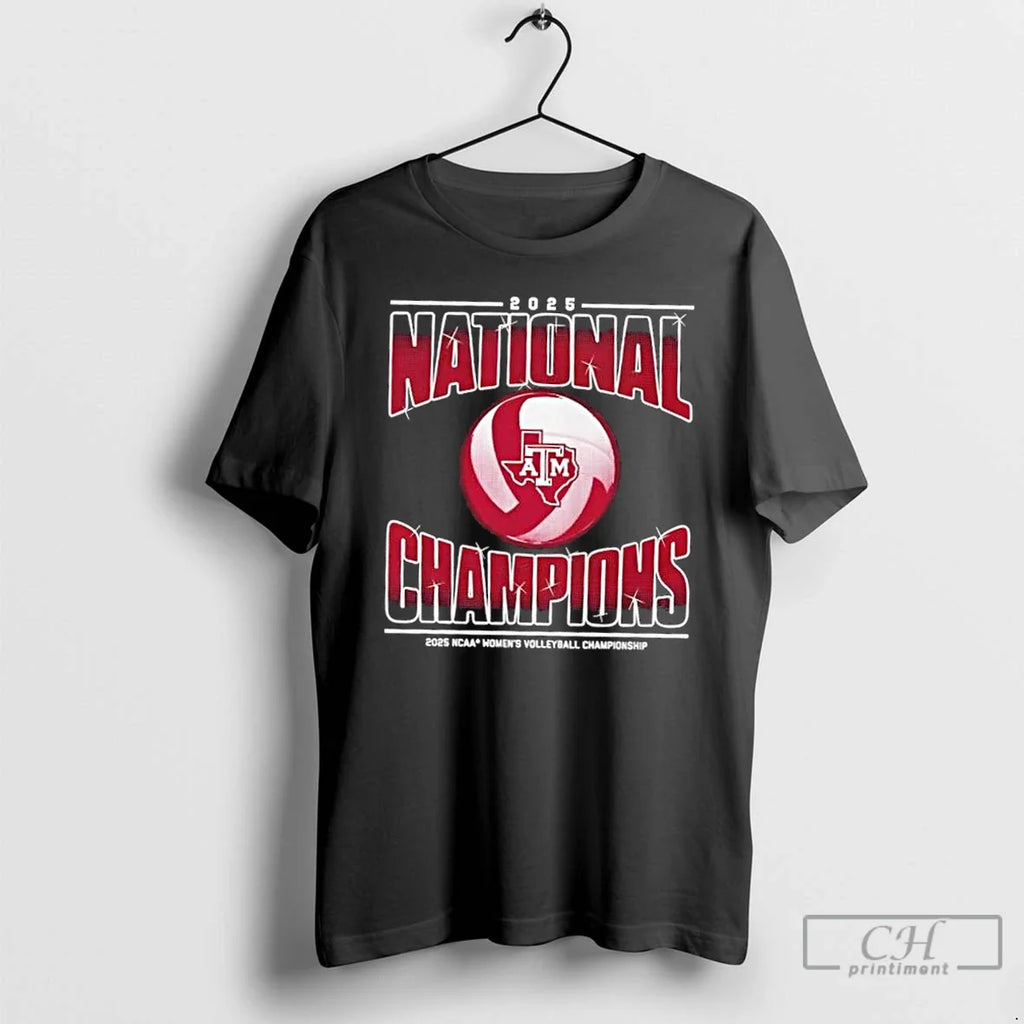 Classic 2025 Ncaa Texas Am Volleyball 25 National - Adult & Kids T-Shirts, Sweatshirts & Hoodies apparel design preview 1