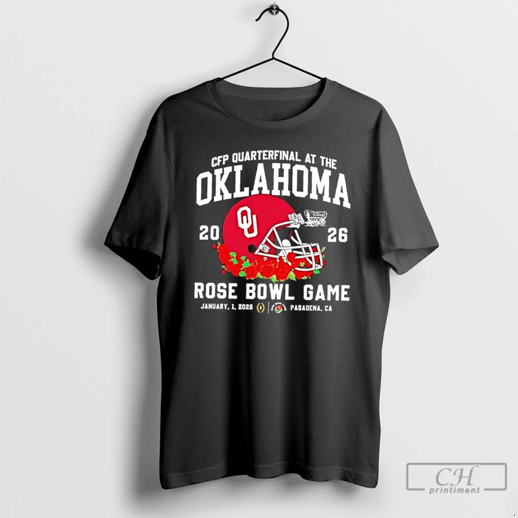 Classic 2026 Cfp Quarterfinal Oklahoma Sooners Rose - Adult & Kids T-Shirts, Sweatshirts & Hoodies apparel design preview 1