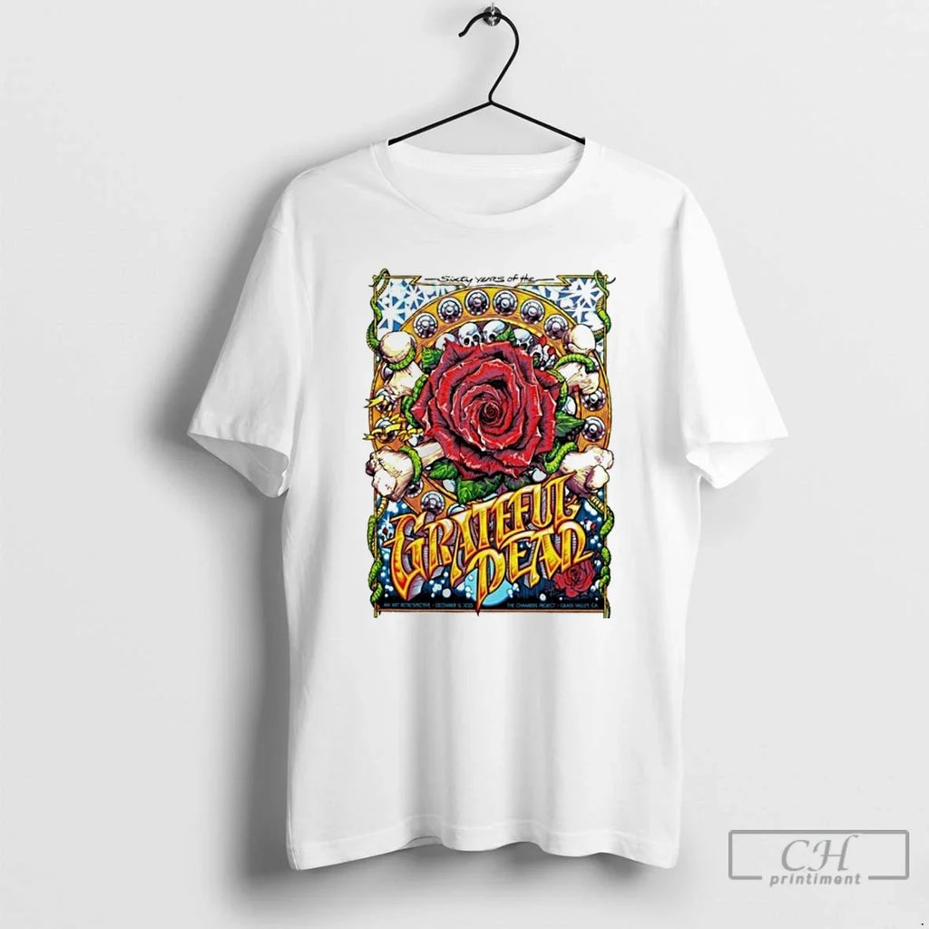 Classic 60 Years Grateful Dead Nevada City Ca Dec 6 - Adult & Kids T-Shirts, Sweatshirts & Hoodies apparel design preview 1