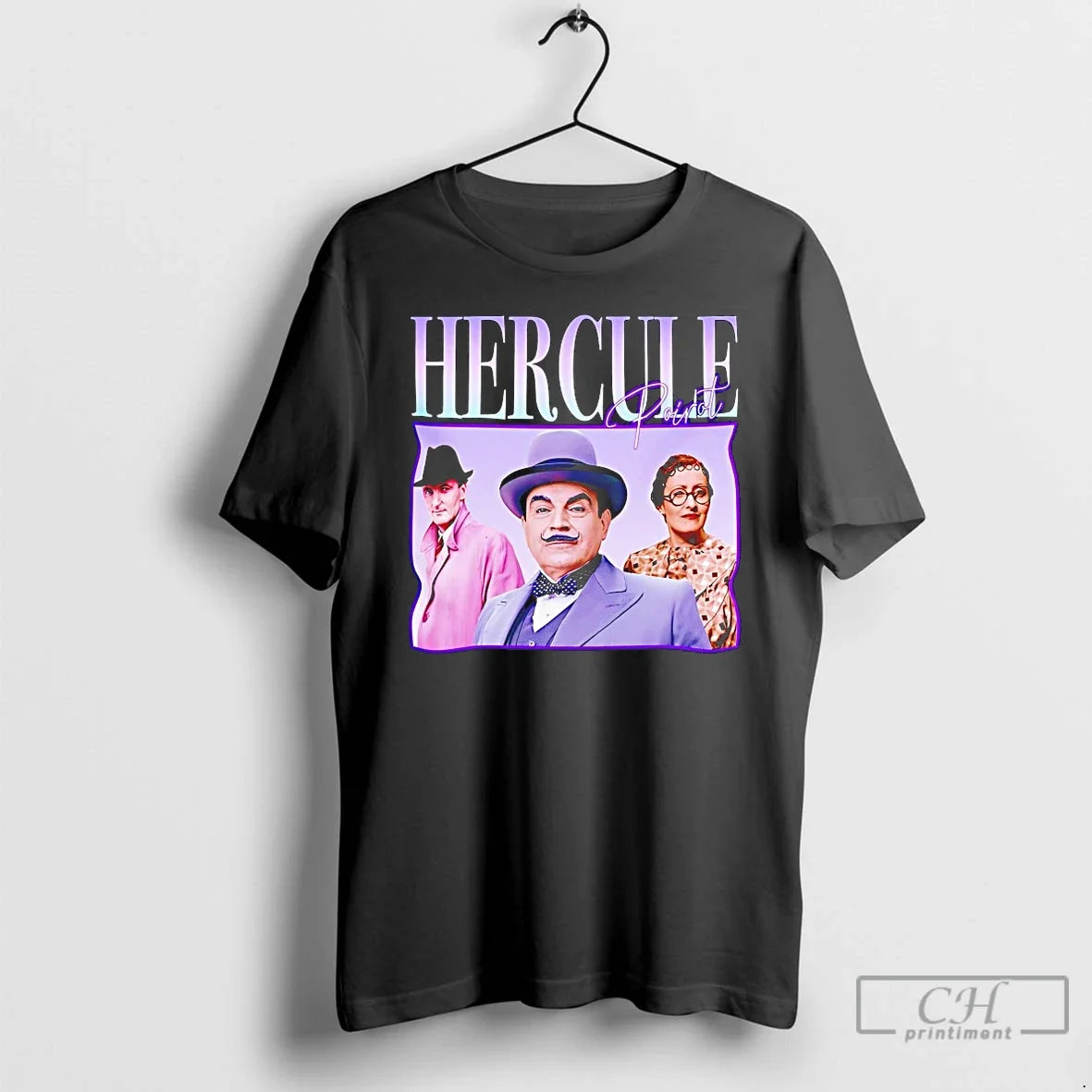 Classic Agatha Christie Hercule Poirot David Suchet - Adult & Kids T-Shirts, Sweatshirts & Hoodies apparel design preview 1