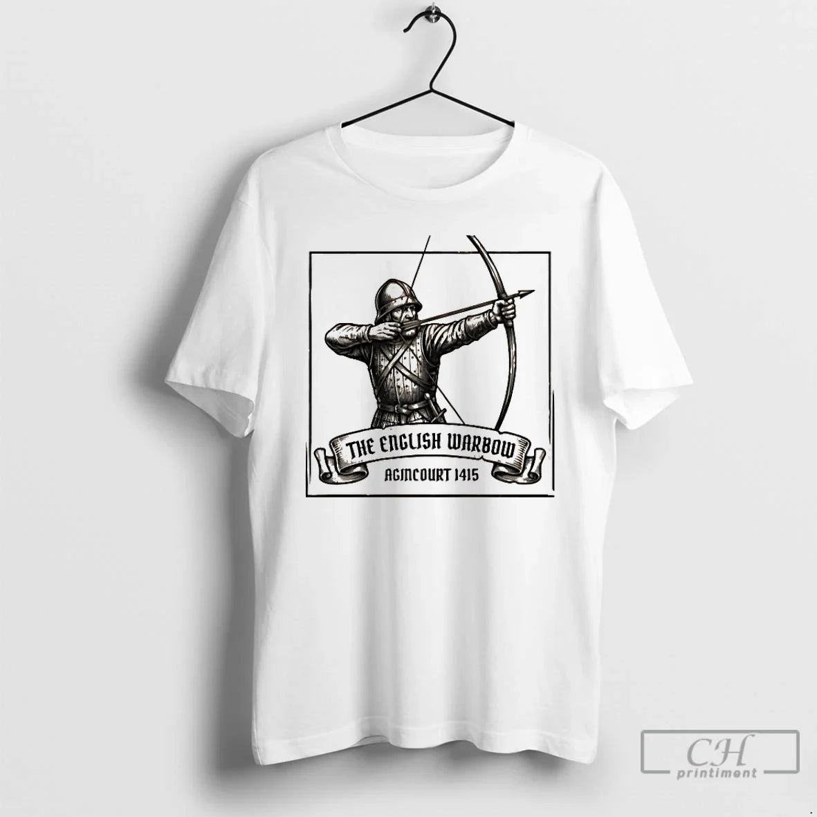 Classic Agincourt 1415 English Warbow - Adult & Kids T-Shirts, Sweatshirts & Hoodies apparel design preview 1