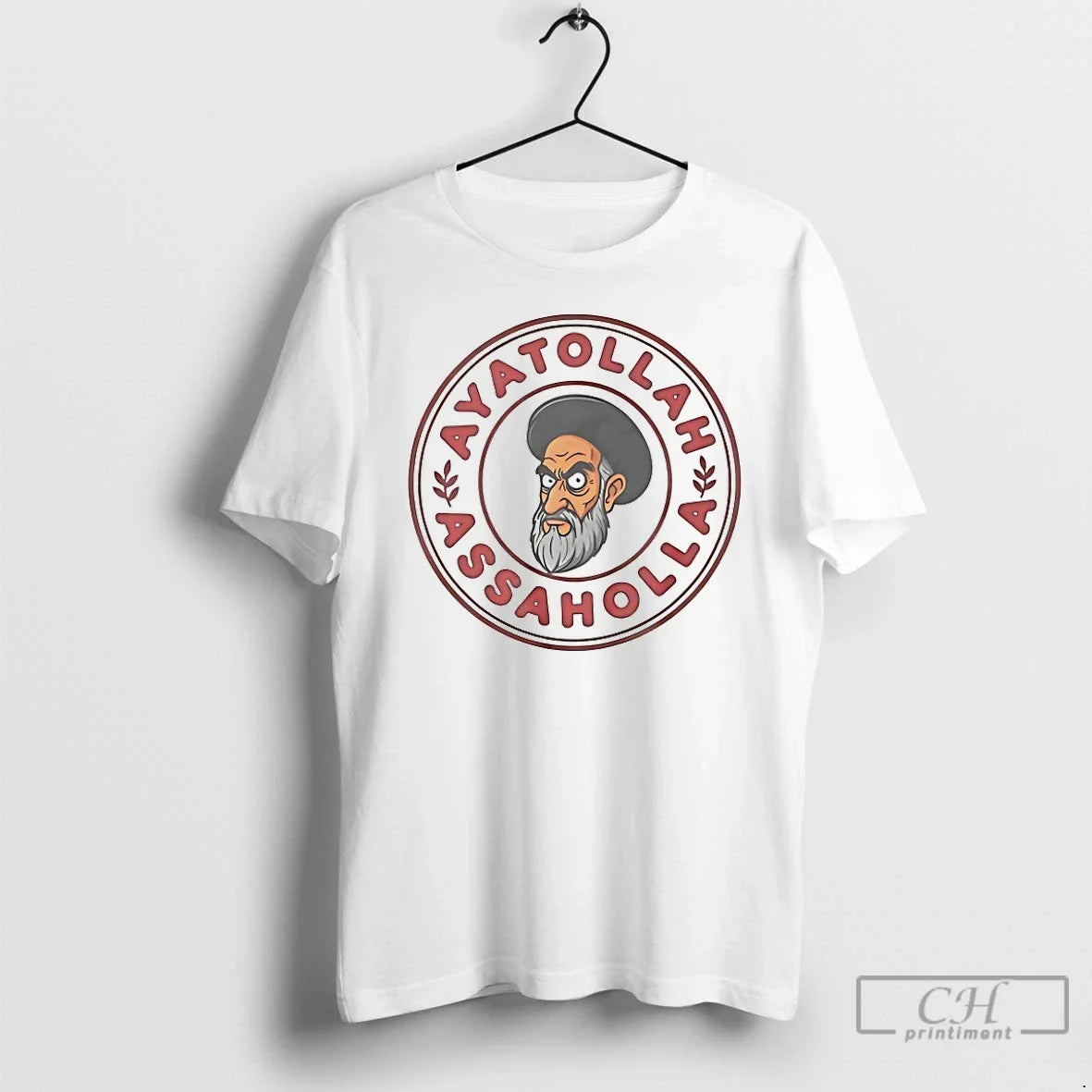 Classic Ali Khamenei Ayatollah Assaholla Cartoon - Adult & Kids T-Shirts, Sweatshirts & Hoodies apparel design preview 1