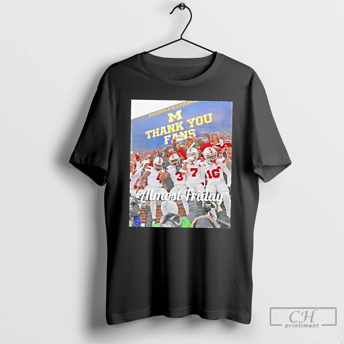 Classic Almost Friday Michigan Stadium Thank You Fans - Adult & Kids T-Shirts, Sweatshirts & Hoodies apparel design preview 1
