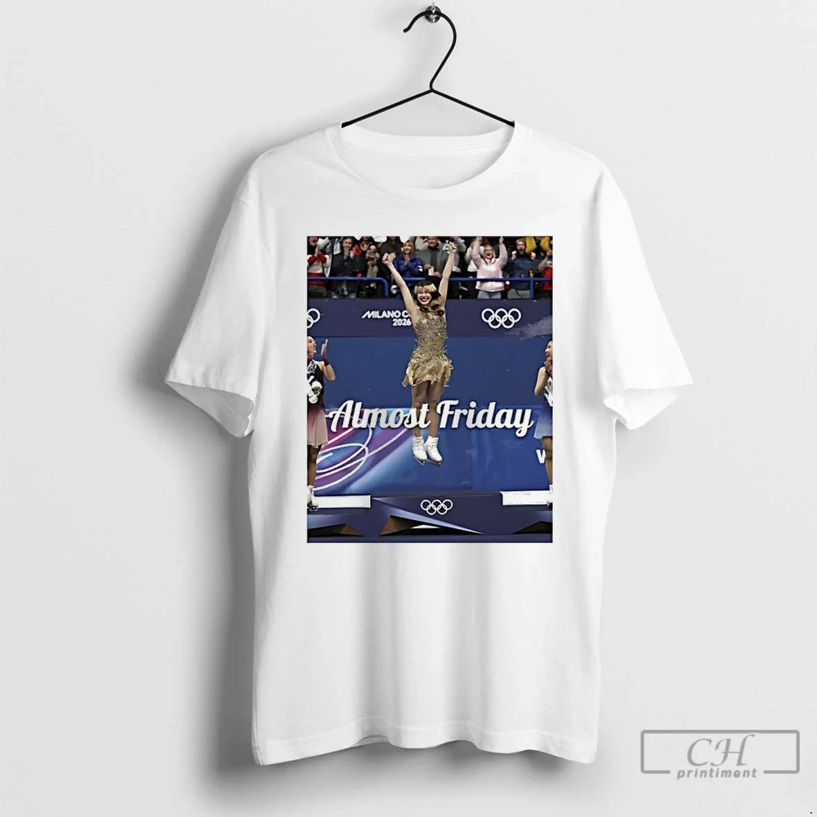 Classic Alysa Liu Celebrating Gold Medal At The 2026 - Adult & Kids T-Shirts, Sweatshirts & Hoodies apparel design preview 1