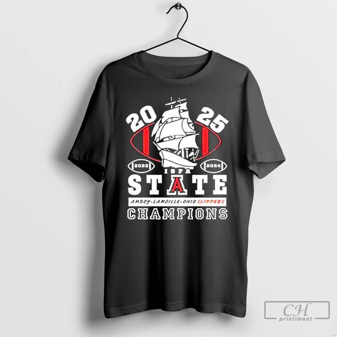 Classic Amboy Clipper Football 2025 State Champs - Adult & Kids T-Shirts, Sweatshirts & Hoodies apparel design preview 1