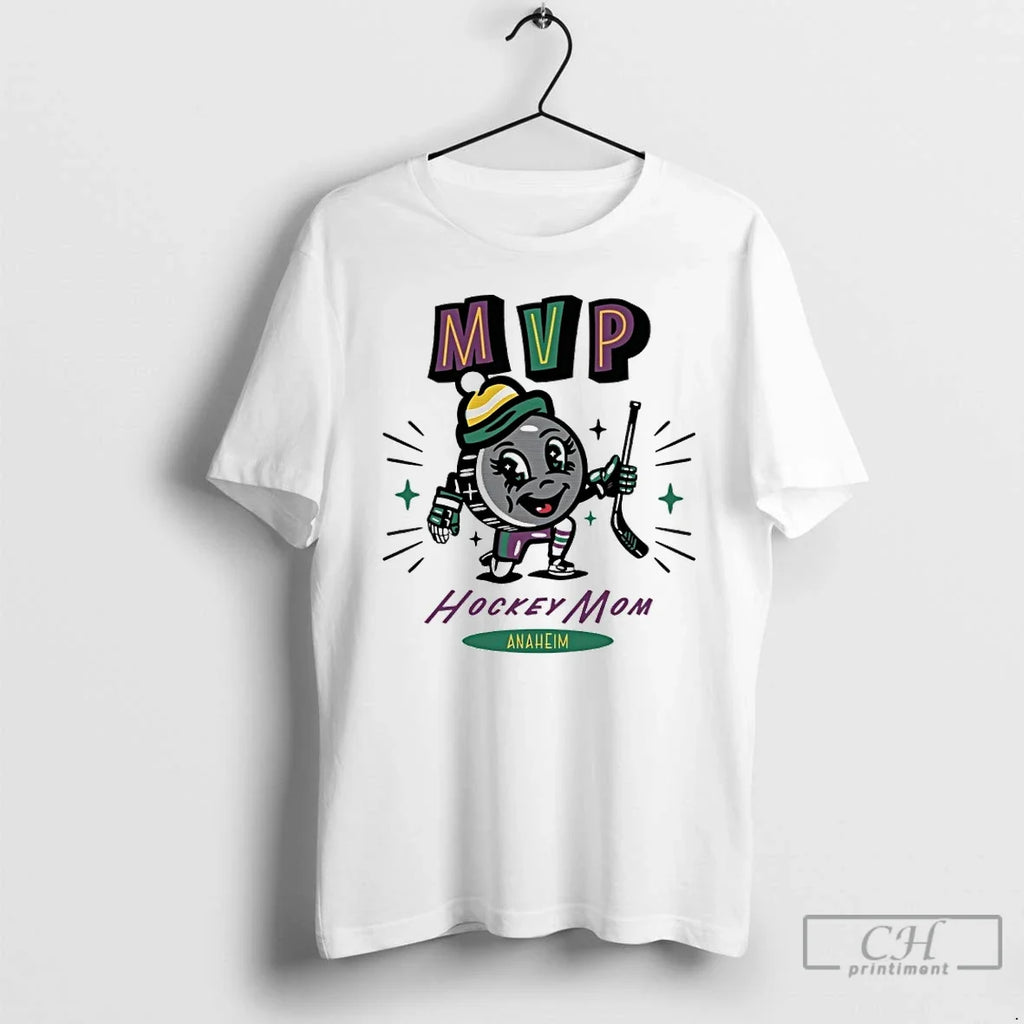 Classic Anaheim Ducks 2025 Mvp Hockey Mom - Adult & Kids T-Shirts, Sweatshirts & Hoodies apparel design preview 1