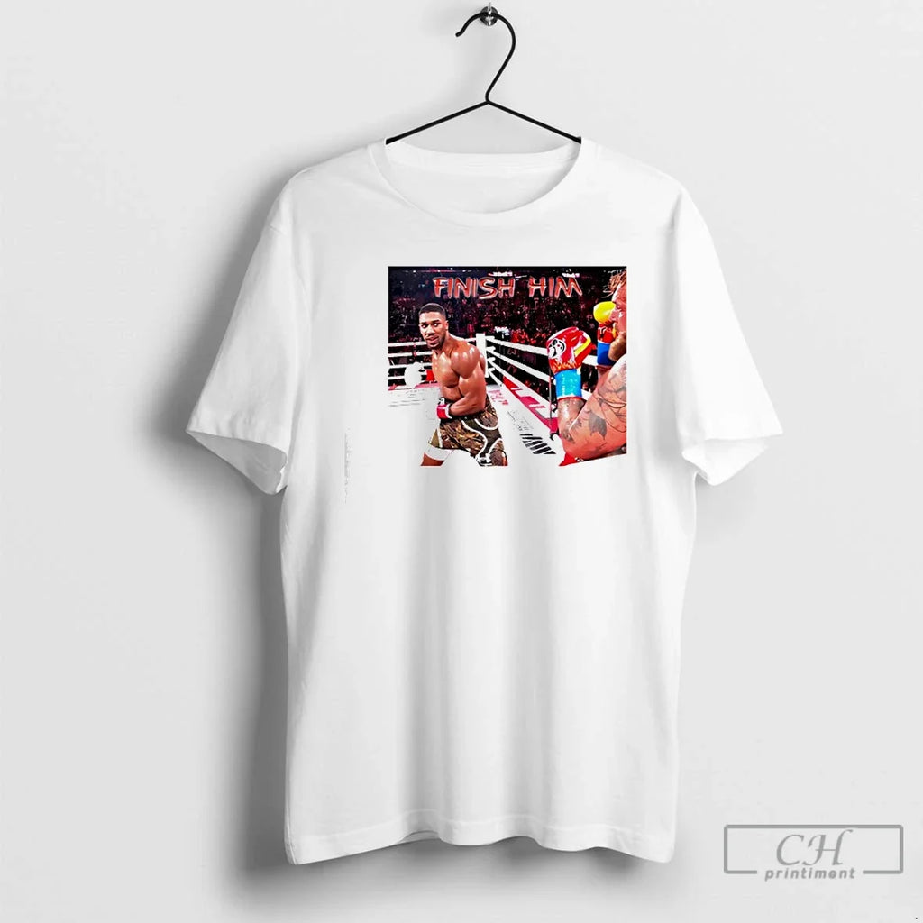 Classic Anthony Joshua Finish Him Jake Paul - Adult & Kids T-Shirts, Sweatshirts & Hoodies apparel design preview 1