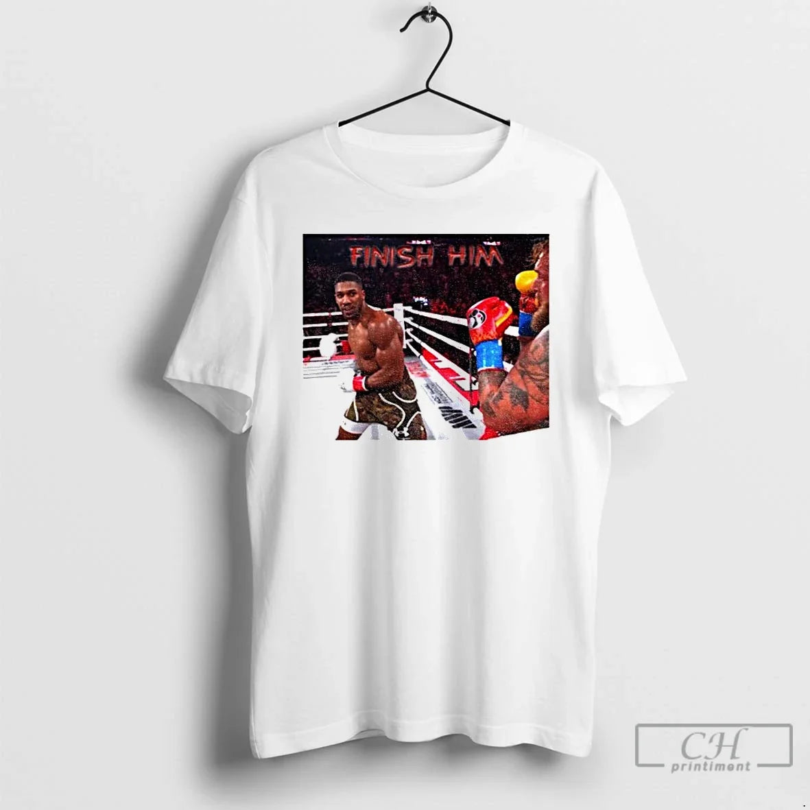Classic Anthony Joshua Vs Jake Paul Finish Him - Adult & Kids T-Shirts, Sweatshirts & Hoodies apparel design preview 1