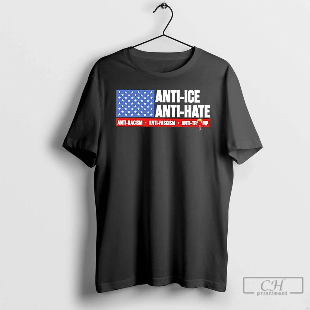 Classic Anti Ice Hate Racism Fascism Trump - Adult & Kids T-Shirts, Sweatshirts & Hoodies apparel design preview 1
