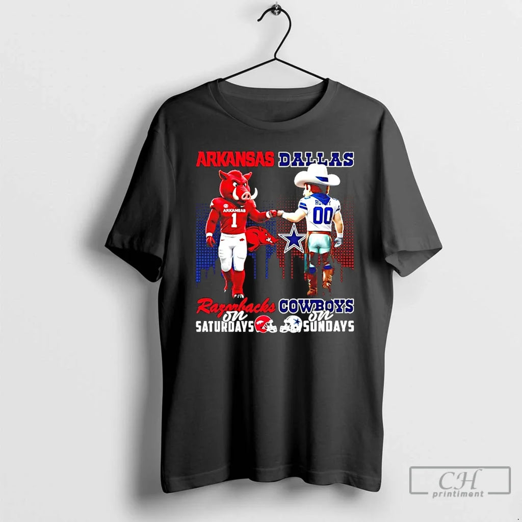 Classic Arkansas Razorbacks Saturdays Vs Dallas - Adult & Kids T-Shirts, Sweatshirts & Hoodies apparel design preview 1