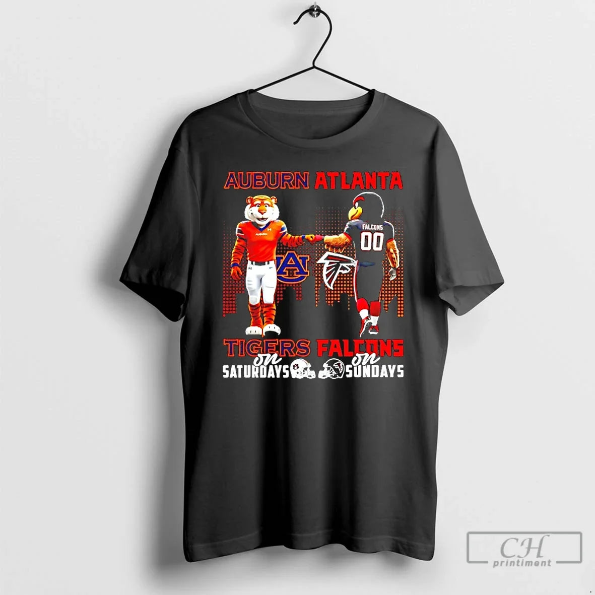 Classic Auburn Tigers Saturdays Vs Atlanta Falcons - Adult & Kids T-Shirts, Sweatshirts & Hoodies apparel design preview 1