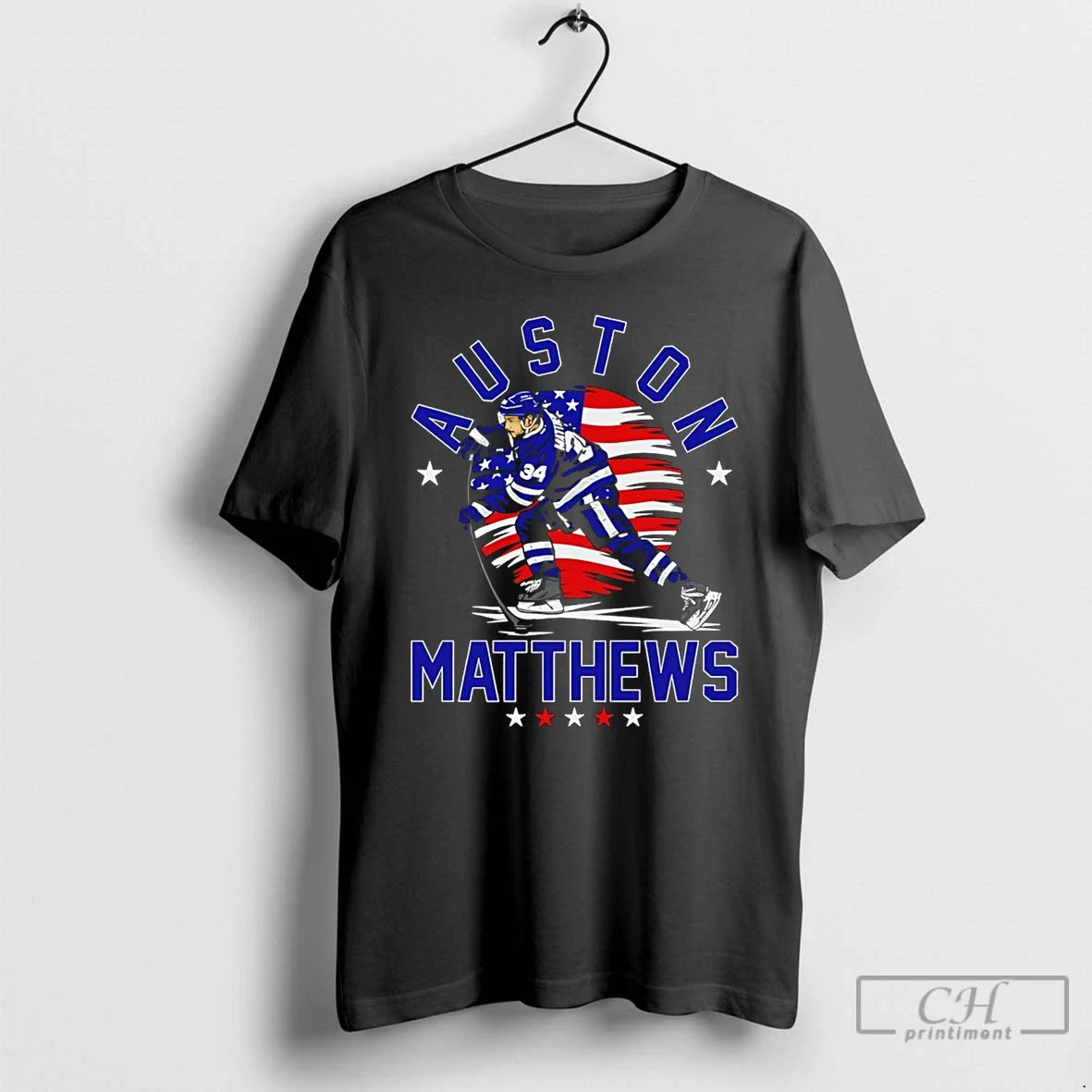 Classic Auston Matthews Toronto Maple Leafs Usa Flag - Adult & Kids T-Shirts, Sweatshirts & Hoodies apparel design preview 1