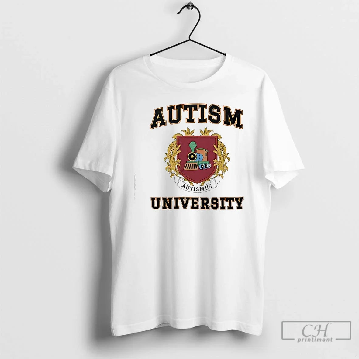 Classic Autism University Coat Arms - Adult & Kids T-Shirts, Sweatshirts & Hoodies apparel design preview 1