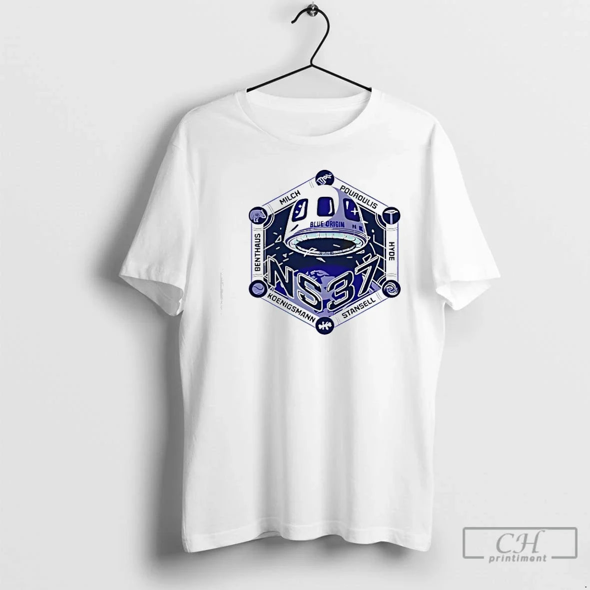 Classic Blue Origin Ns 37 Mission Stansell Hyde - Adult & Kids T-Shirts, Sweatshirts & Hoodies apparel design preview 1