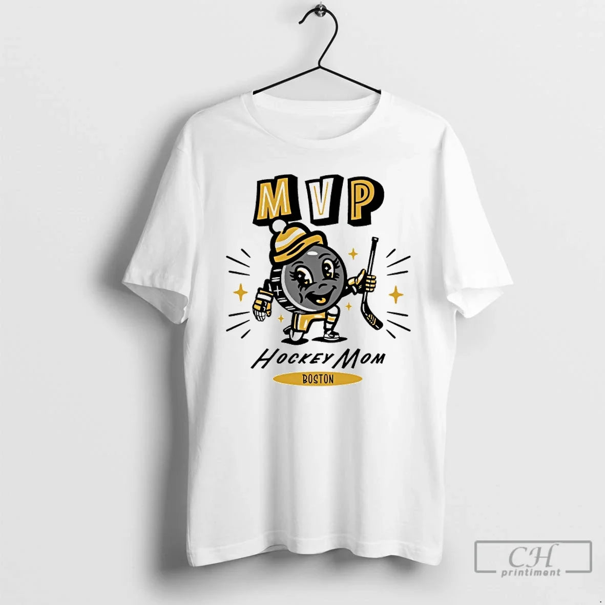 Classic Boston Bruins 2025 Mvp Hockey Mom - Adult & Kids T-Shirts, Sweatshirts & Hoodies apparel design preview 1