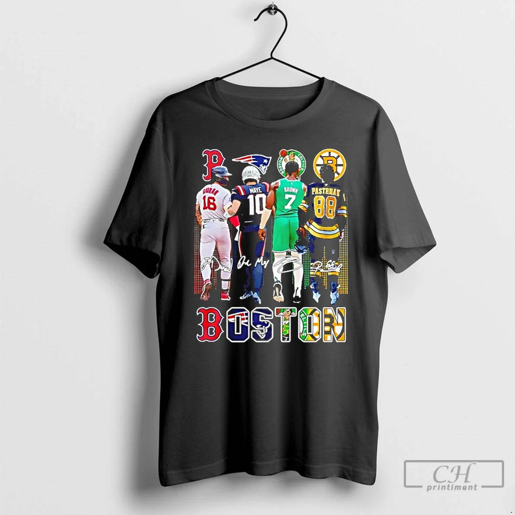 Classic Boston Celtics Brown Bruins Pastrnak Patriots - Adult & Kids T-Shirts, Sweatshirts & Hoodies apparel design preview 1