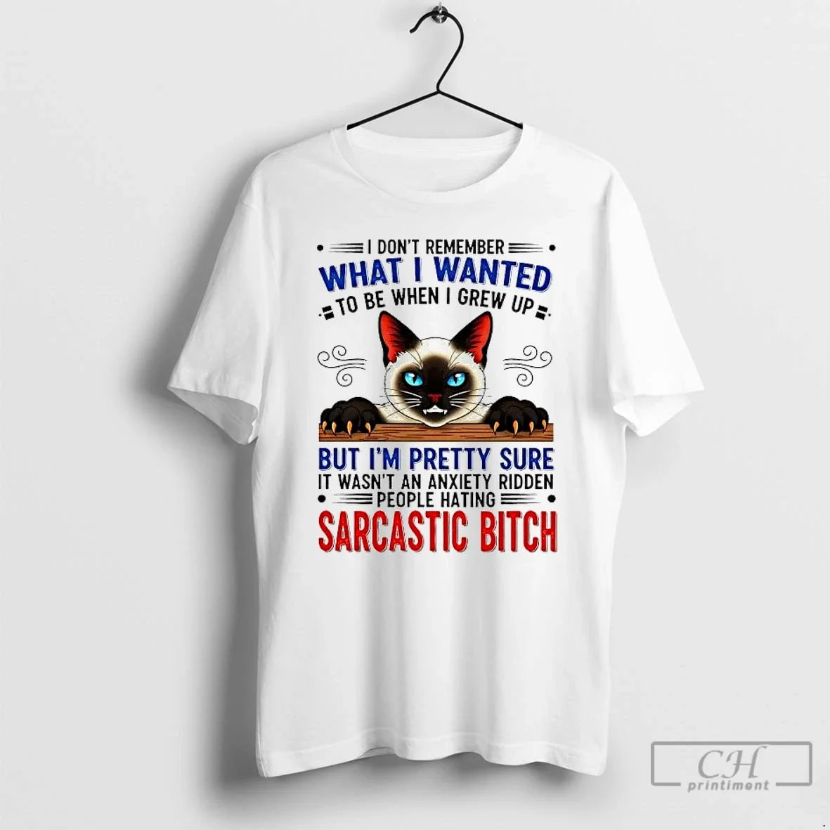 Classic Cat I Dont Remember What Wanted Be Grew Up - Adult & Kids T-Shirts, Sweatshirts & Hoodies apparel design preview 1