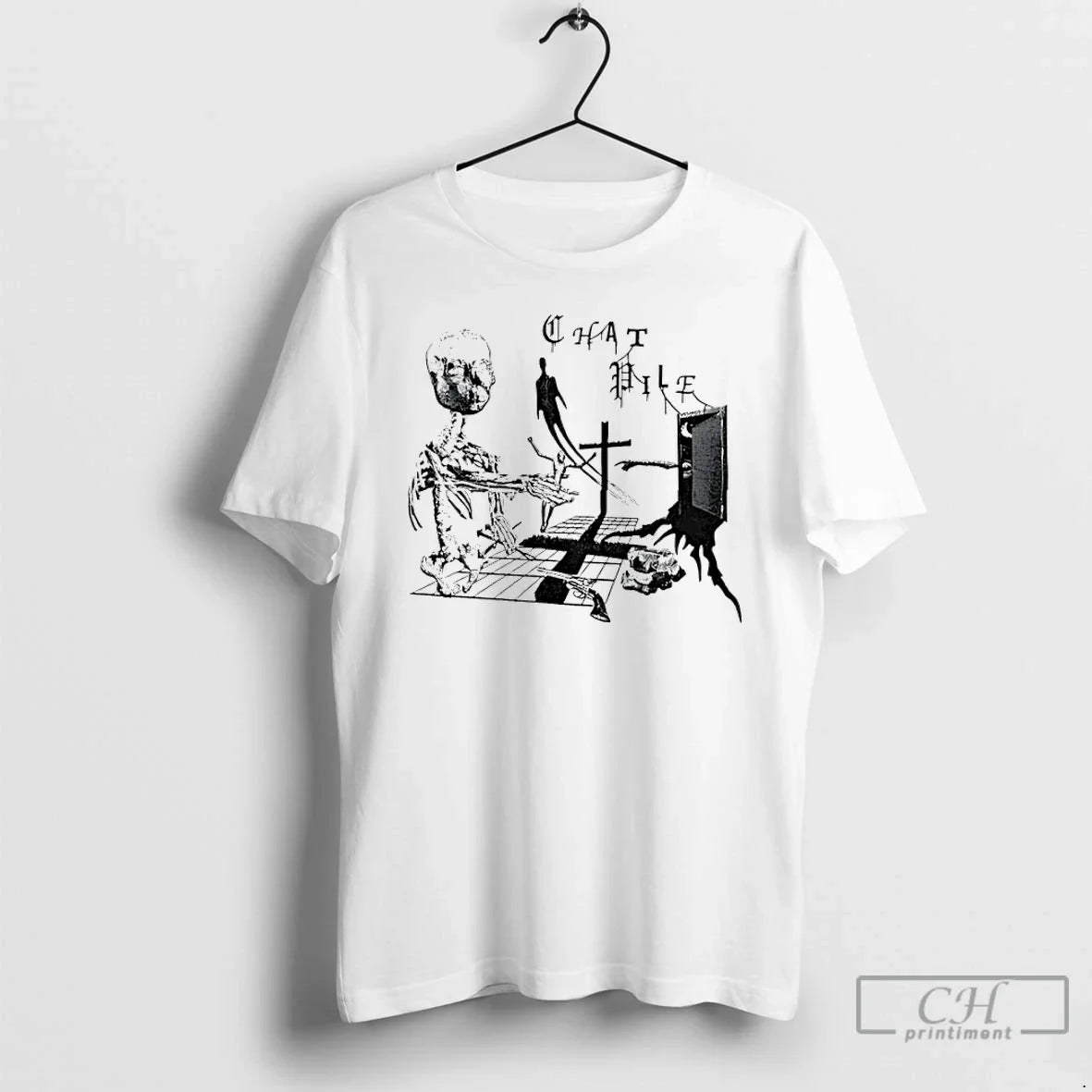 Classic Chat Pile Ivory Crosses - Adult & Kids T-Shirts, Sweatshirts & Hoodies apparel design preview 1