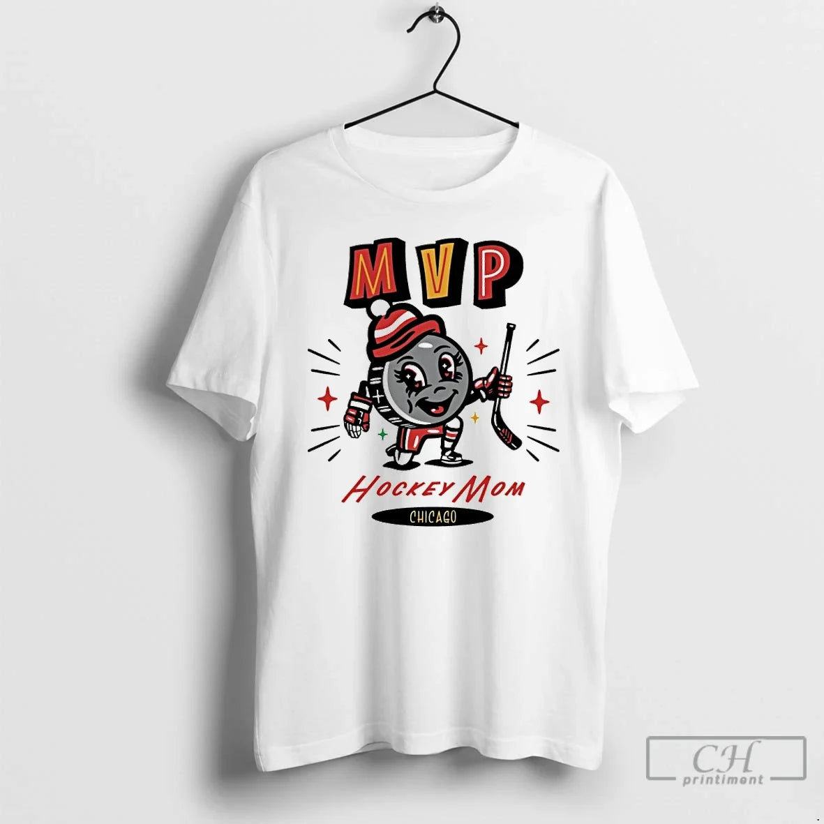 Classic Chicago Blackhawks 2025 Mvp Hockey Mom - Adult & Kids T-Shirts, Sweatshirts & Hoodies apparel design preview 1