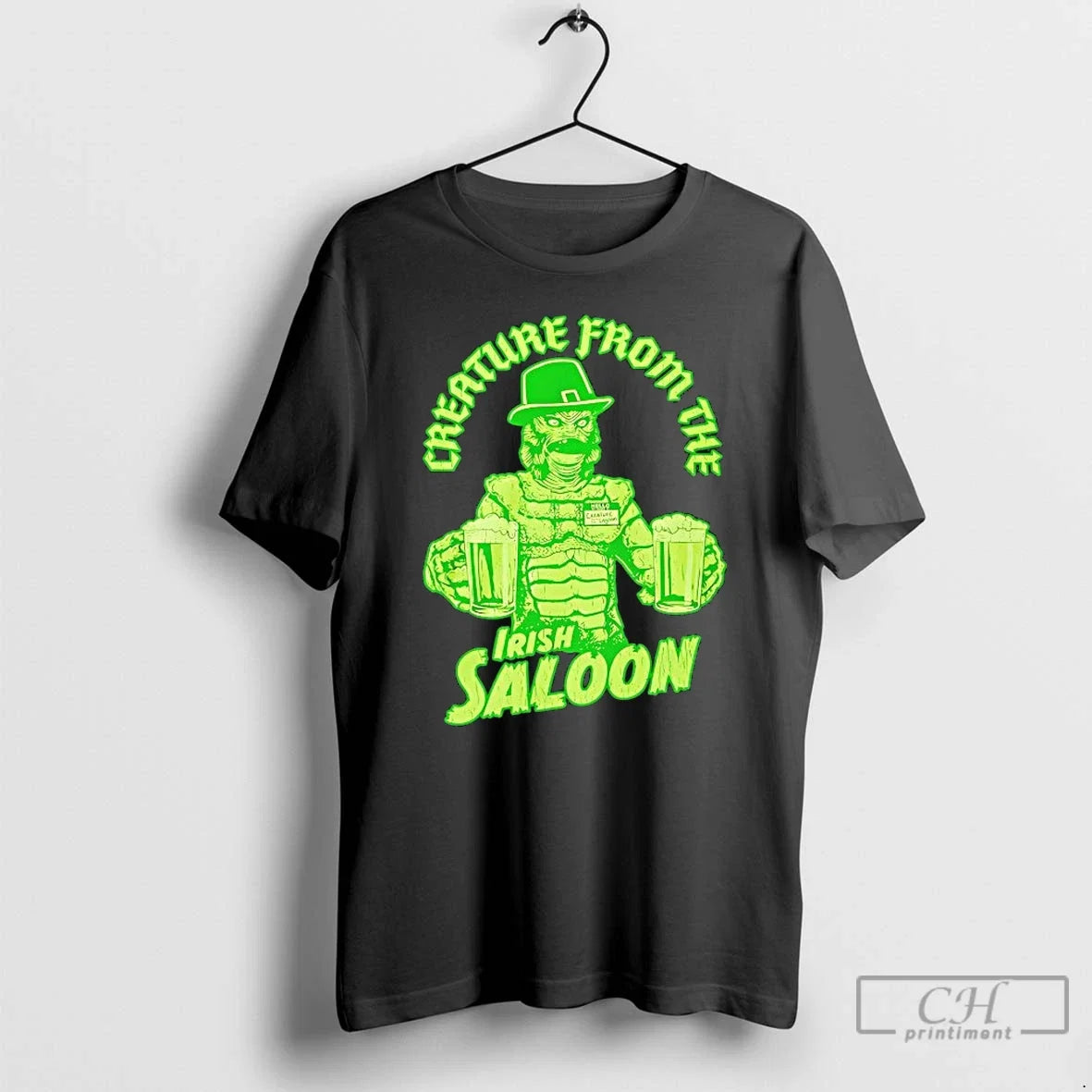 Classic Creature From The Irish Saloon - Adult & Kids T-Shirts, Sweatshirts & Hoodies apparel design preview 1